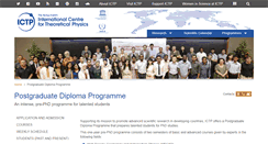 Desktop Screenshot of diploma.ictp.it