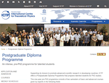 Tablet Screenshot of diploma.ictp.it