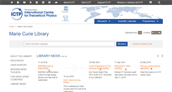Desktop Screenshot of library.ictp.it